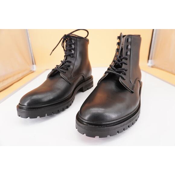 ALLSAINTS Laker Bobcat Black Leather Ankle Army Boots SZ 8 New $299 Mens Lace Up main image 9